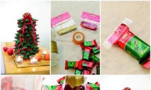 شجرة عيد الميلاد DIY مصنوعة من الشمبانيا والحلويات شجرة عيد الميلاد الشمبانيا DIY مصنوعة من شرائط